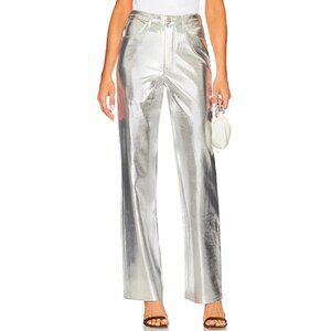 Weworewhat Revolve Silver Metallic Pants Size Xs